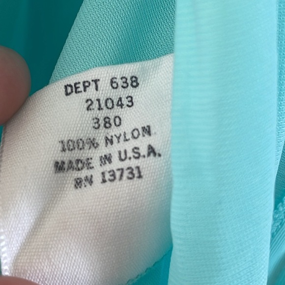 Vintage 1960's Sears nightgown with robe with embroidered flower trim size 38-40 - Picture 7 of 9